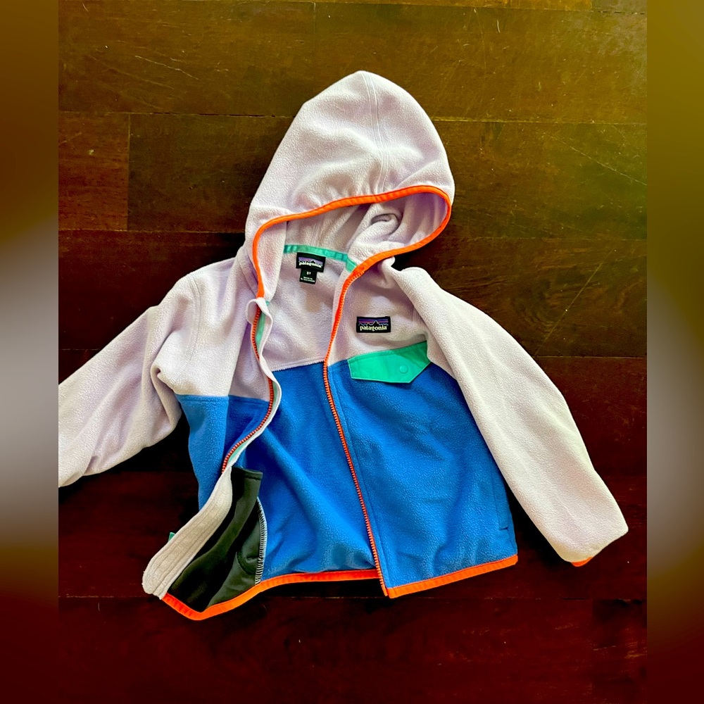 Patagonia Kids Jacket - Blue, pink , and Orange